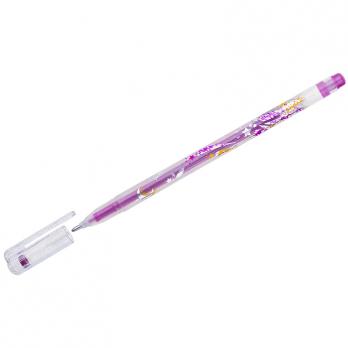 Ручка гелевая розовая Crown "Glitter Metal Jell" 1,0(0,8)мм, с блестками MTJ-500GLS(D)   027675