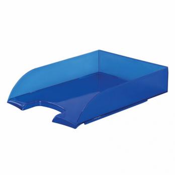 Лоток для бумаг горизонтальный 1 отд Brauberg "Office style. Синий" пластик, 320х245х65мм  237290