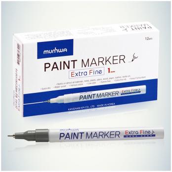 Маркер-краска серебро MunHwa "Extra Fine Paint Marker" 1мм, нитро-основа  EFPM-06   260033