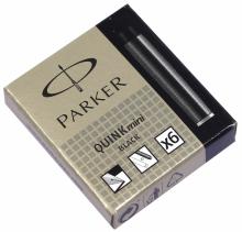 Картридж для перьевой ручки черный 1шт 7мм/4,5см, 0,8мл Parker "Quink Z17. Mini"  S0767220