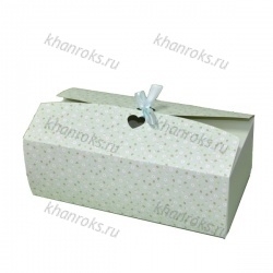 Коробка подарочная в цветочек 32*18*11см картон бледно-мятная, розовая, голубая