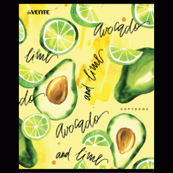 Тетрадь А4 96л клетка deVente "Avocado and Lime" ВД-лак  2058105