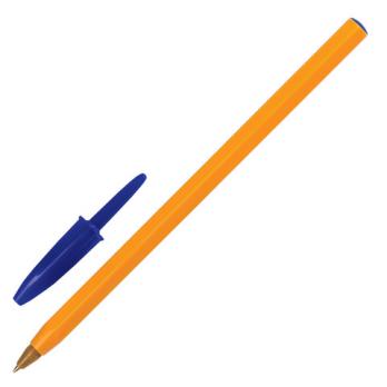 Ручка шариковая синяя Bic "Orange" 0,8(0,3)мм, одноразовая, оранжевый корпус  8099221 025363        