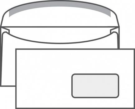 Конверт 114х229мм С65 чистый, отрывная лента, правое нижн окно, внутр.запечатка  С65 2078