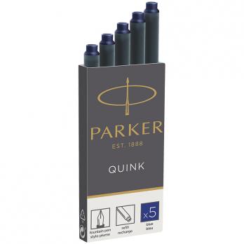 Картридж для перьевой ручки синий 1шт 6мм/7,45см, 1,3мл Parker "Cartridge Quink" 1950384 142388