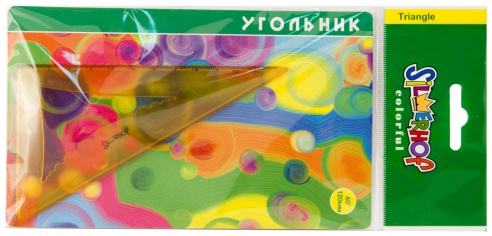 Треугольник 12см/60град. Silwerhof "COLORFUL" пластиковый, объемный 540093